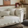 Light Luxury Retro Color Woven Pure Cotton Sofa Cushion, Simple Embroidery, Anti Slip Sofa Cushion Cover, All Season Universal Backrest Towel