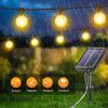 Solar String Lights Outdoor G40 Patio Lights with LED Shatterproof Bulbs,Weatherproof Hanging Lights for Garden Backyard Bistro