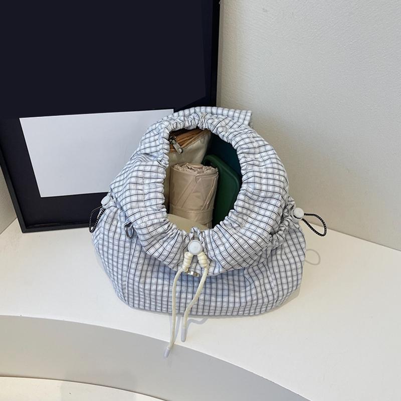 Women'S Stylish Nylon Multiple Pockets Drawstring Backpack Elegant Solid Color Student Small Shoulder Bag Work, Travel & Daily Use CLE