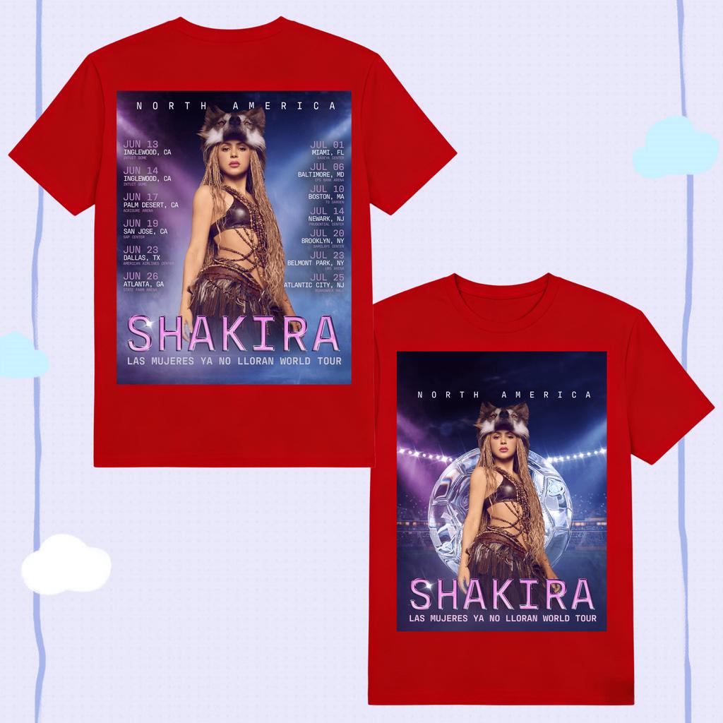 Shakira 2026 Las Mujeres Ya No Lloran World Tour Unisexs TShirt Unisex ONeck 100 Cotton Short Sleeve Y2k Oversized Popular Tee