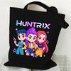 Kids Girls Kpop Rumi Zoey Mira Derpy Sajaboys Printed Student Large Capacity Casual Canvas Shopping Crossbody Shoulder Bags