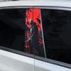 2 szt. Naklejka na samochód Wojownik Samuraj Naklejka Wodoodporna na słupki B Samochodu Naklejka na słupek drzwi samochodu Pokrycie Naklejka chroniąca przed zarysowaniami