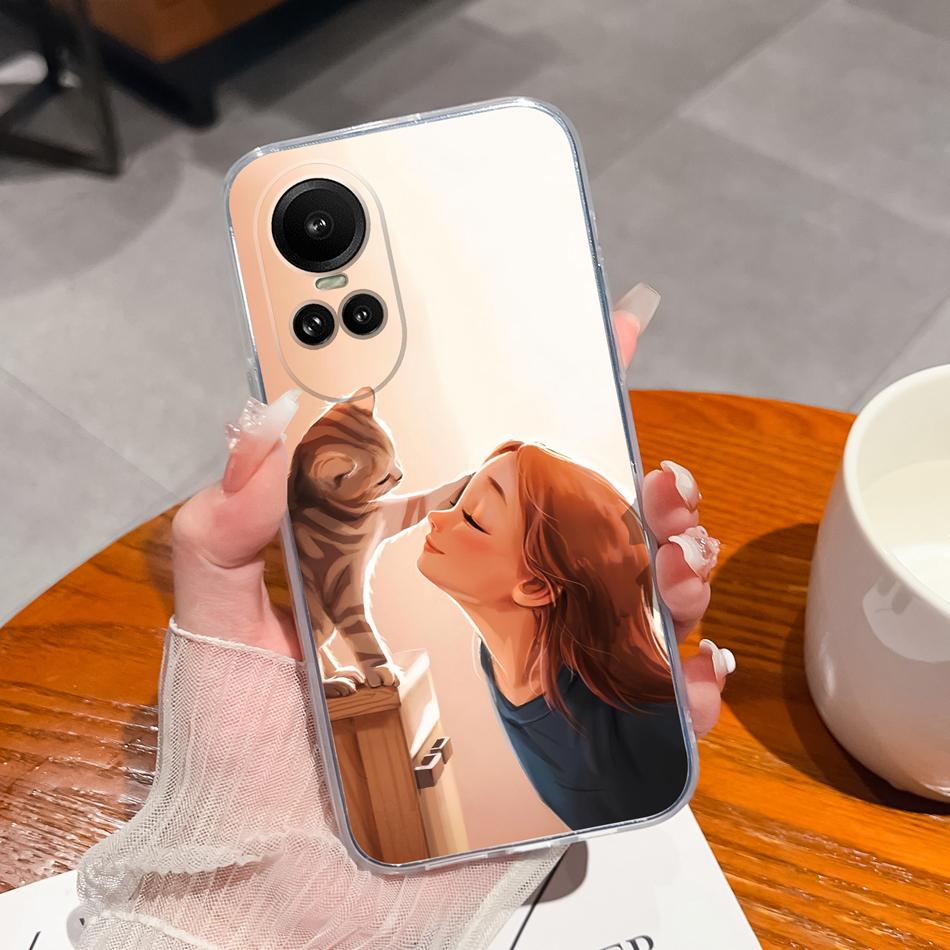 Case For Oppo Reno 10 Pro 5G Special Soft Silicone Transparent Anti Drop Phone Cover For Oppo Reno10 10Pro Back Shell Funda Capa