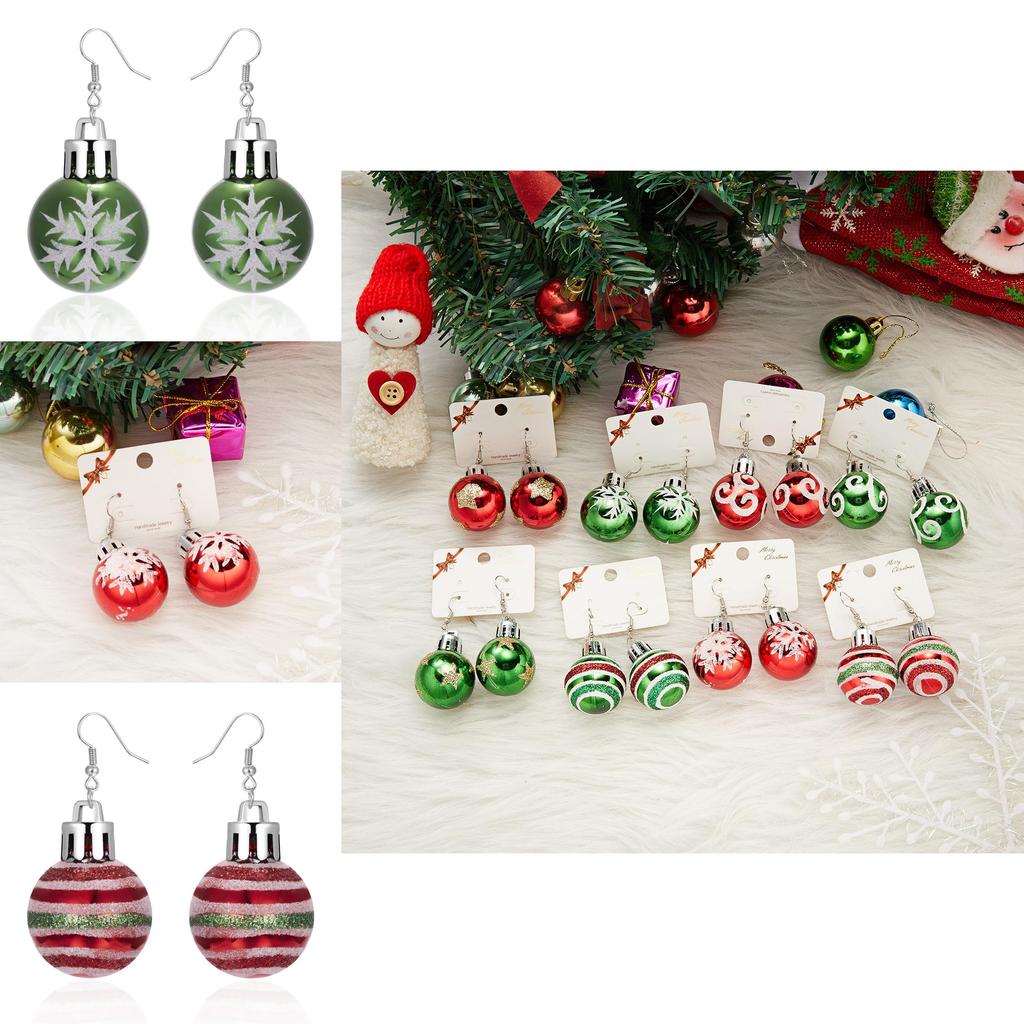 Holiday Festive Resin Earrings Featuring Snowflake And Star Designs For Women