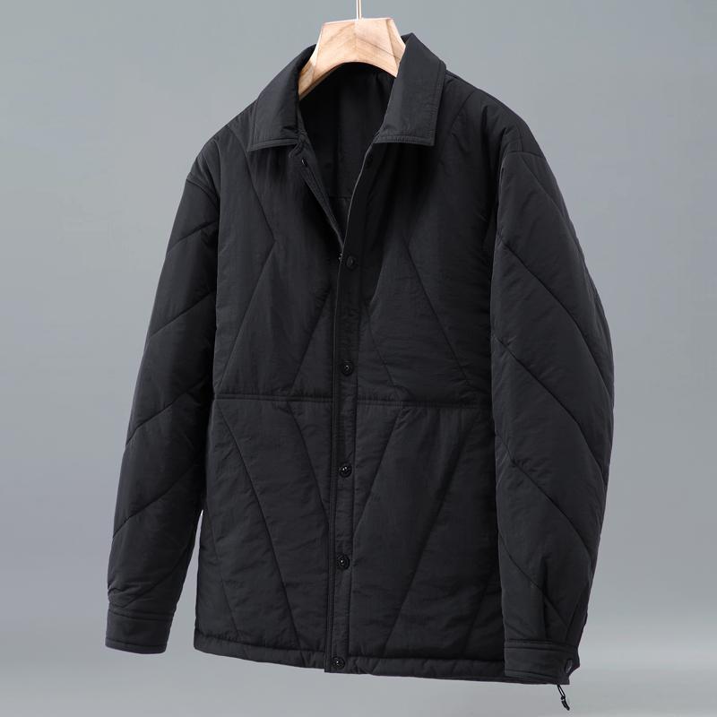 Men Plus Size Lapel Padded Cotton