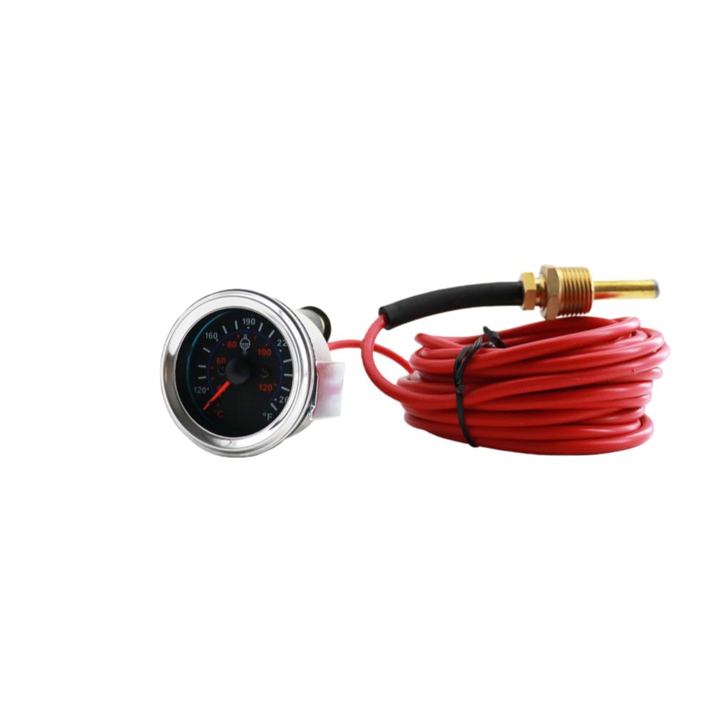 12/24V 40- 120°C Mechanical Water Temperature Gauge With 5m Cable For Car RV Water Temp Gauge With Sensor Car Meter Accessories