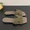 Slippers women's outer wear summer new Korean sandals soft flat bottom one-word drag seaside vacation beach shoes