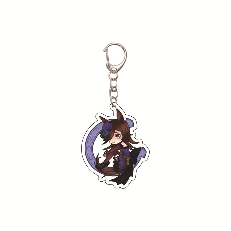 6CM Cute Anime Pretty Derby Shuttle Mejiro Mcqueen Symboli Rudolf Kawaii Acrylic Keychain Game Jewelry Cosplay Props