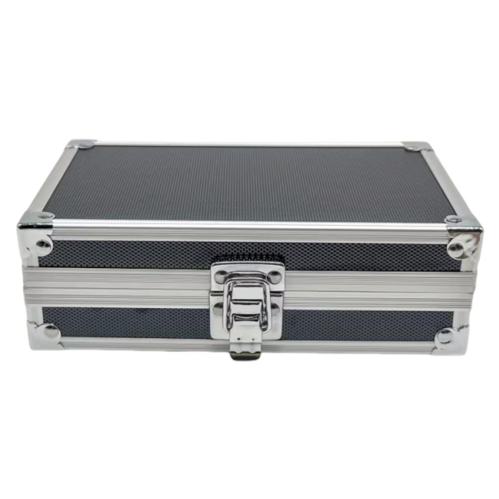 Shockproof Aluminum Alloy Tool Box Impact Resistant Drop-Resistant Portable Tool Case Large Capacity Protective Cash Storage Box