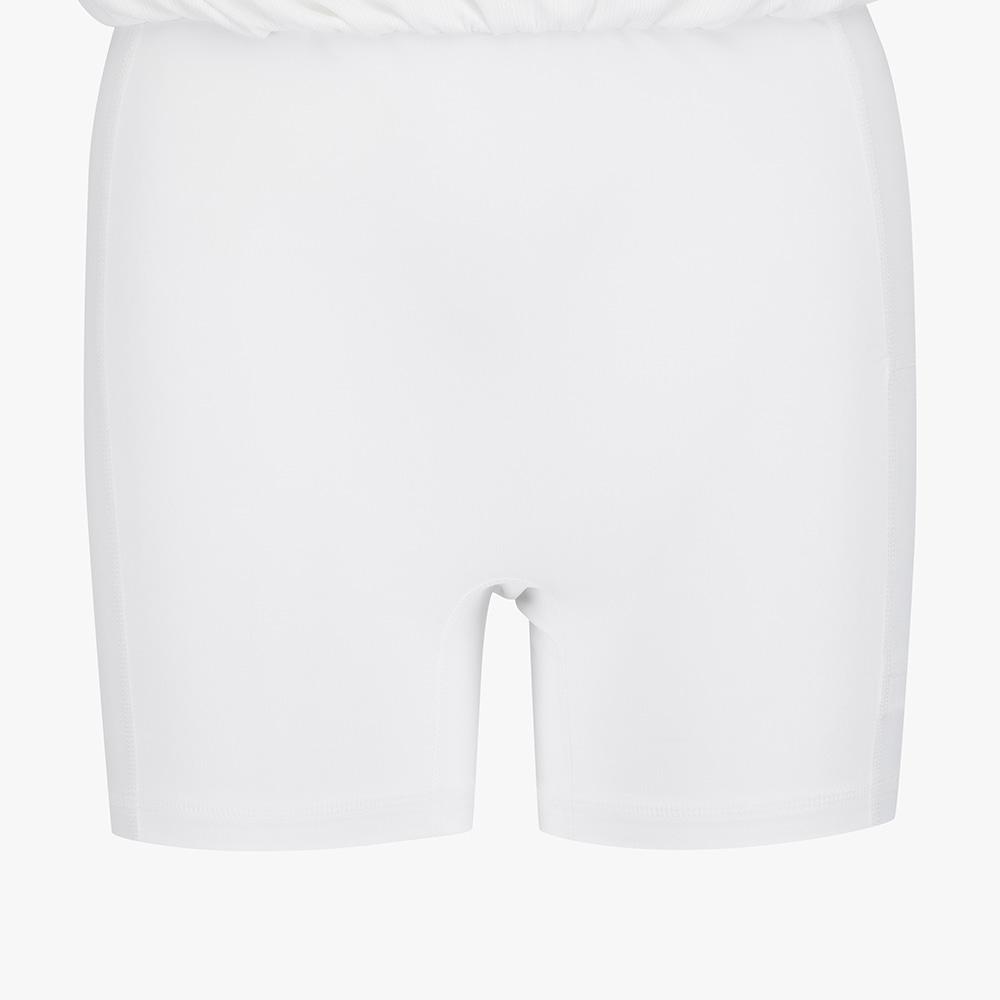 diadora Sheer Ribbed Shirred Skirt Off White