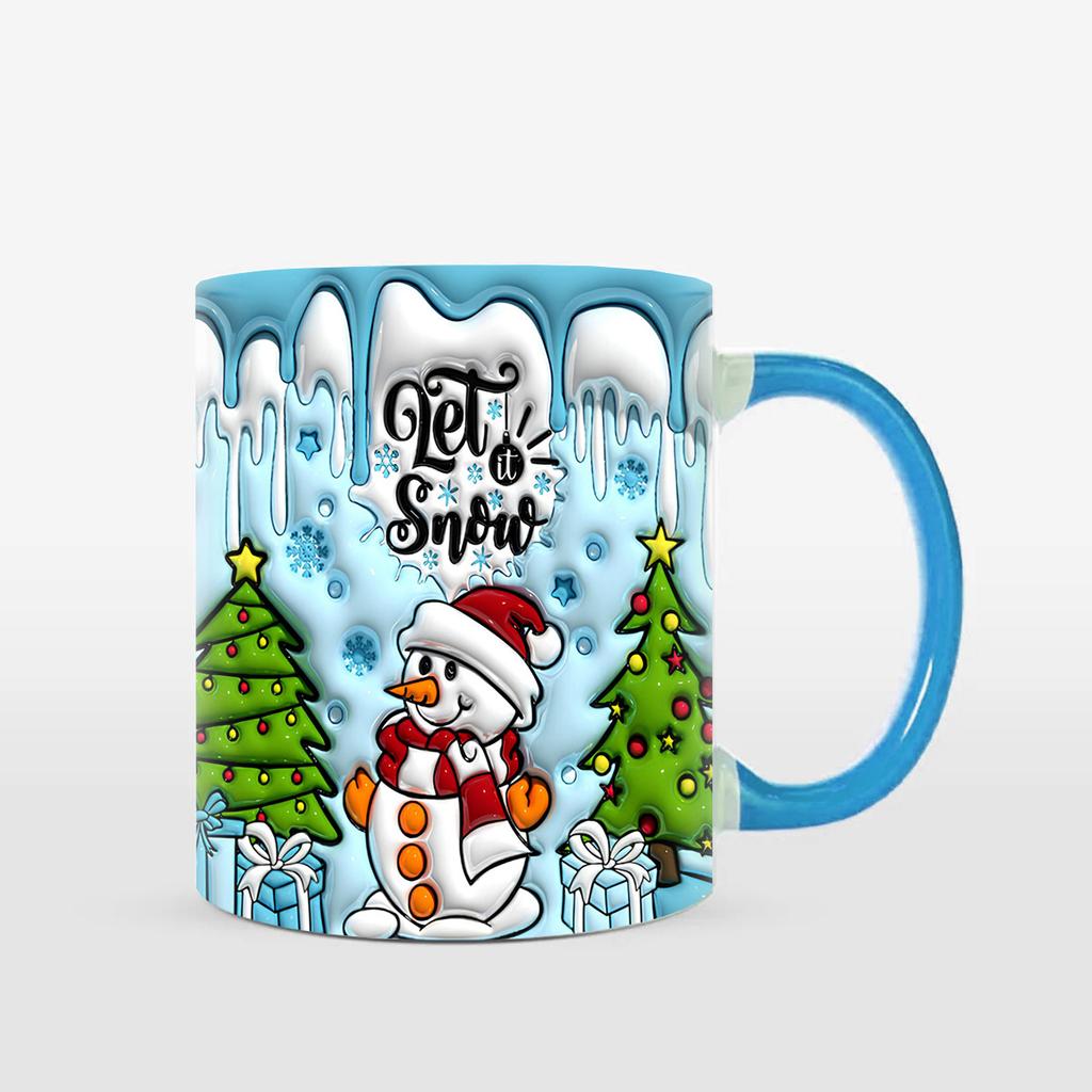 3D Christmas Christmas Ceramic Coffee Mug Tree Yeti Coffee Tea Cup Old Man