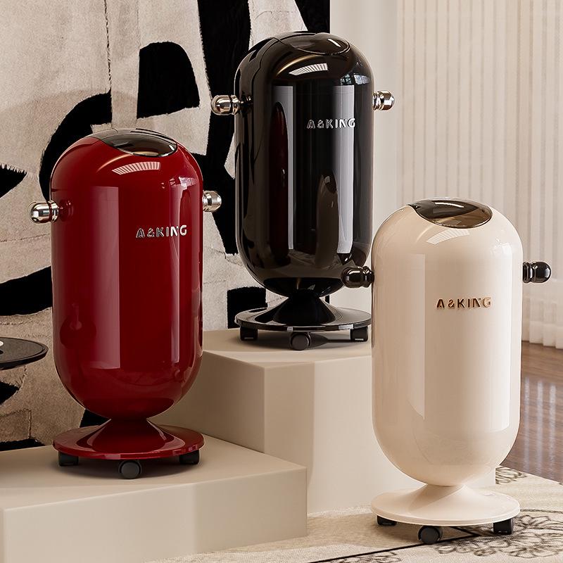 High-End Large Capacity Trash Can with Lid – Elevated Design for Kitchen & Living Room, No Bend Needed, Stylish & Sophisticated Appearance