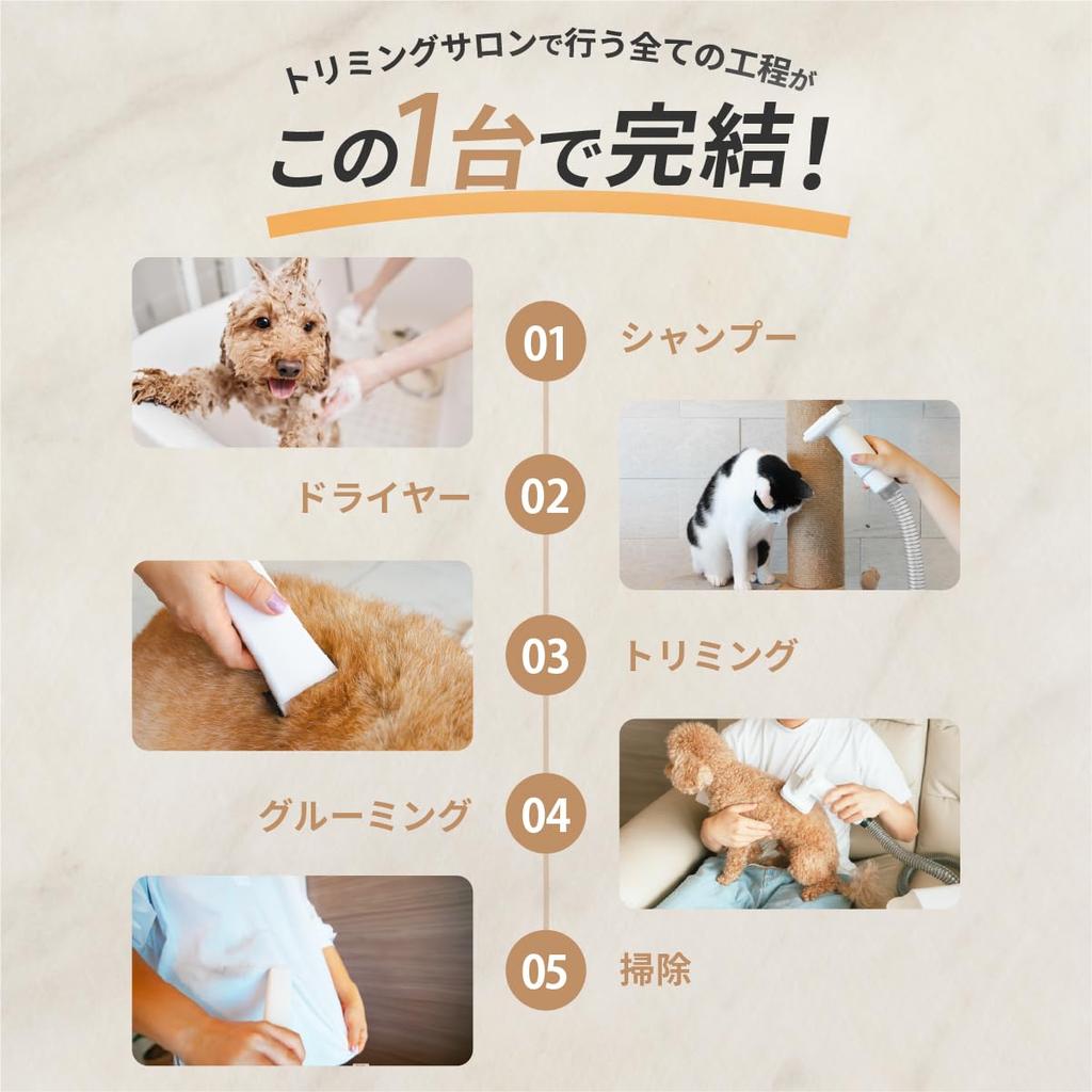 MOFMORE Grooming Vacuum Cleaner with for and Shedding Large 12500 Pa 4 Suction 50 dB Low Mofumoa with Storage Bag Dryer, Dogs, Pets, Cats, Grooming,