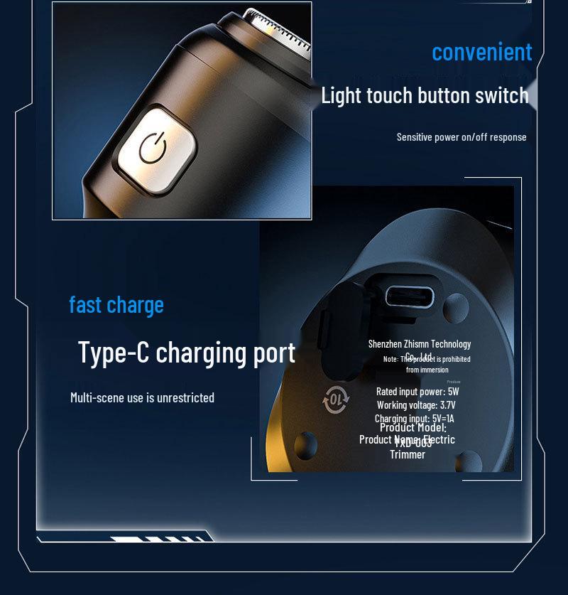 Portable Three-Blade Electric Shaver Gift Set for Husband or Boyfriend's Birthday