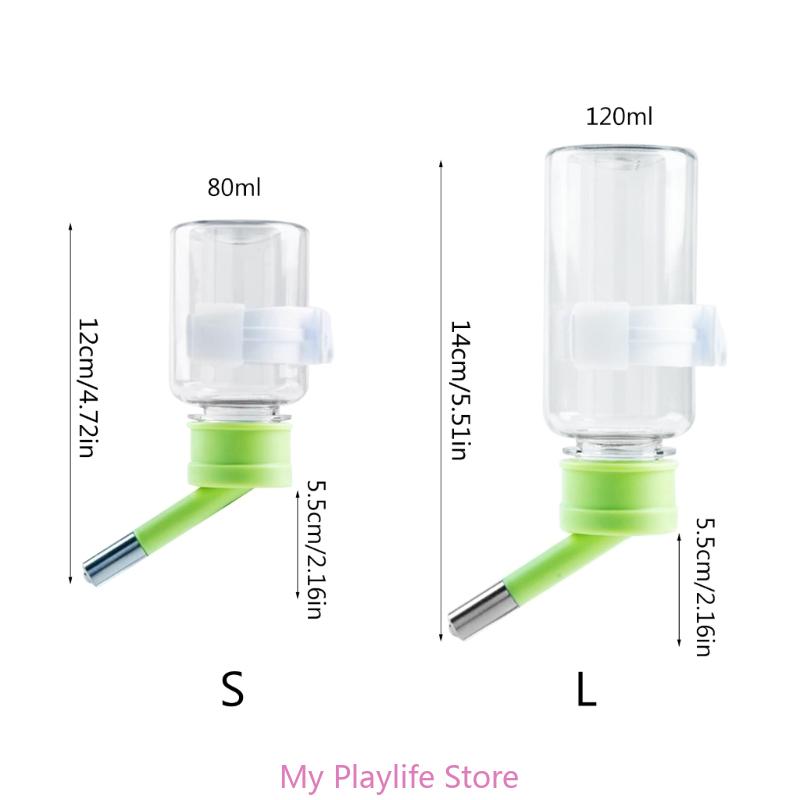 Hanging Water Bottle for Hamster Automatic Small Animal Rabbit Water Dispenser Dripproof Head Cage Drinking Watering Supplies