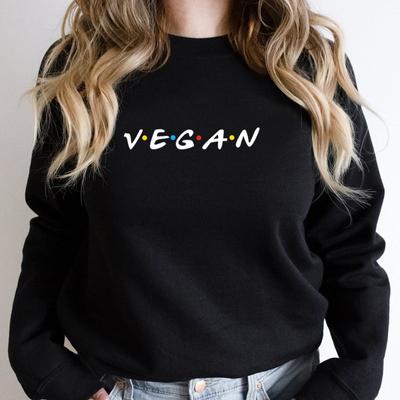 Friends-Sudadera vegana para mujer, sudaderas con capucha gráficas de manga larga, trajes de calle con cuello redondo, jerséis holgados, ropa para mujer, Tops para mujer