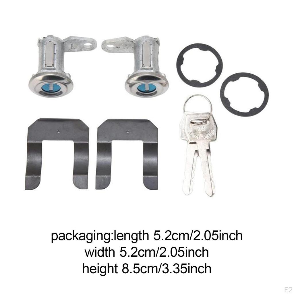 Door Lock Cylinders with 2 Keys,Exterior Parts Accessories,Car Parts,Durability Complete Set,Plug