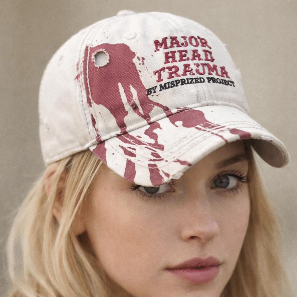 Gothic Blood Splatter Printed Baseball Cap Baseball Hats For Man Women Horror Streetwear