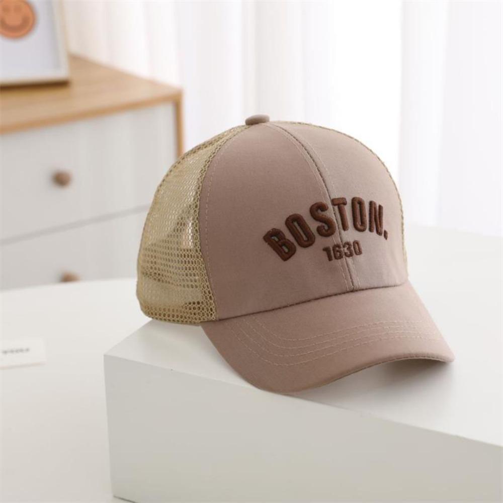 Letter Embroidery Peaked Hat Breathable Mesh Sun Hats Casual Baby Baseball Cap  Summer