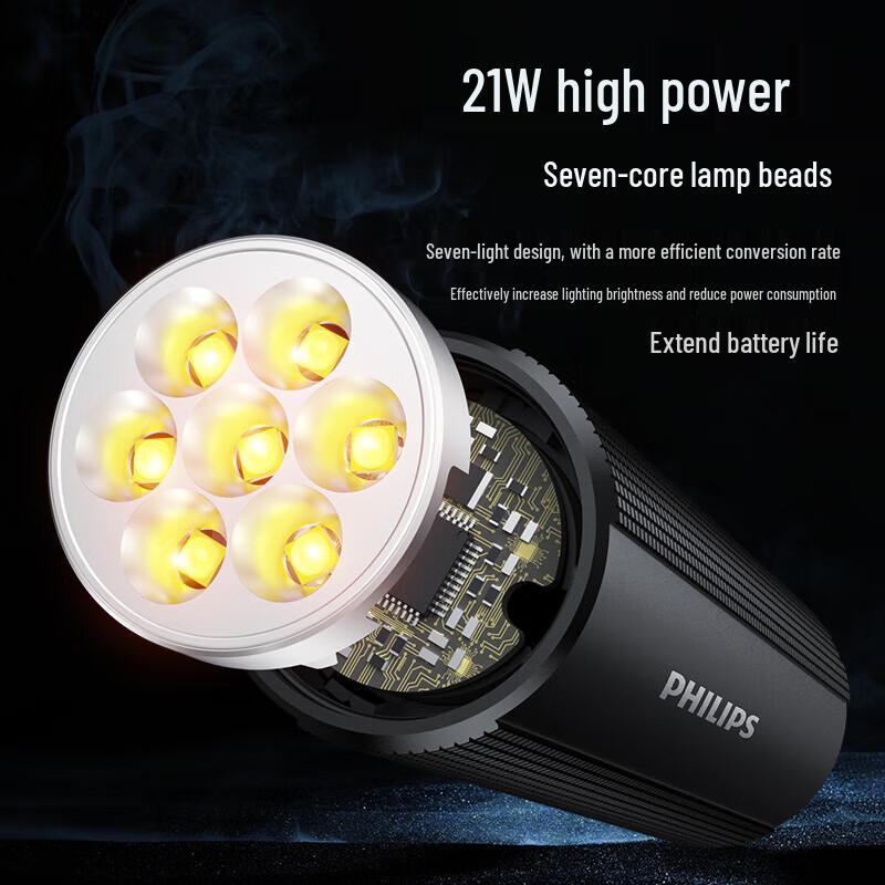 Philips SFL2189P Ultra-Bright Rechargeable Flashlight