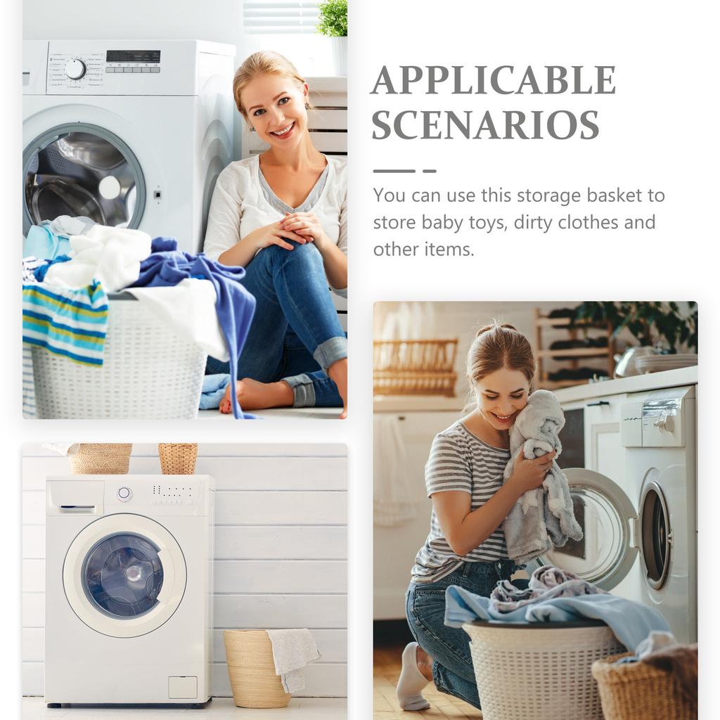 Portable Large Capacity Foldable Mesh Laundry Basket Hamper for Dirty Clothes Linen Towels Home Dorm Hotel Travel Space Saving