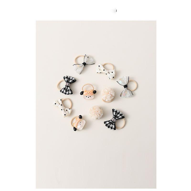 Polka Dot Puppy Hair Ties: Maltese, Yorkie, and Small Dog Bows with Rubber Bands