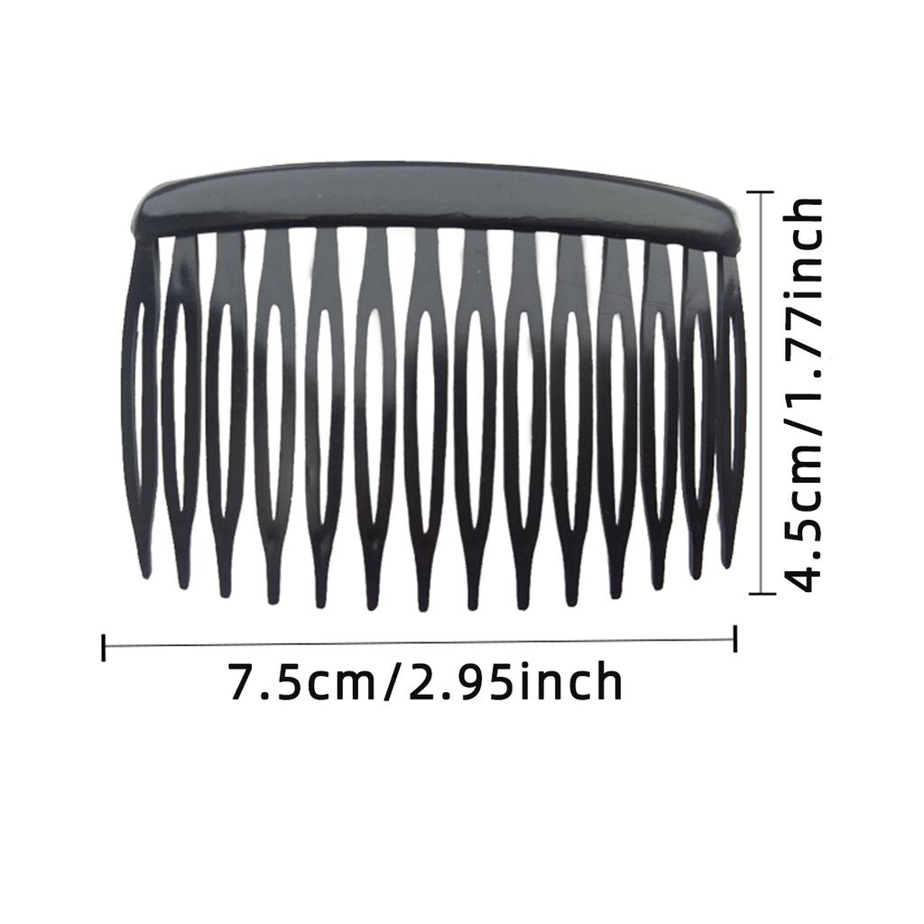 4Pcs French 14 Teeth Hair Comb Hair Accessories Straight Teeth Hair Clip Hair Side Comb Bridal Wedding Veil Comb Retro Effect