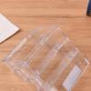 4 Pocket Desktop Clear Acrylic Business Card Holder Countertop Display Stand