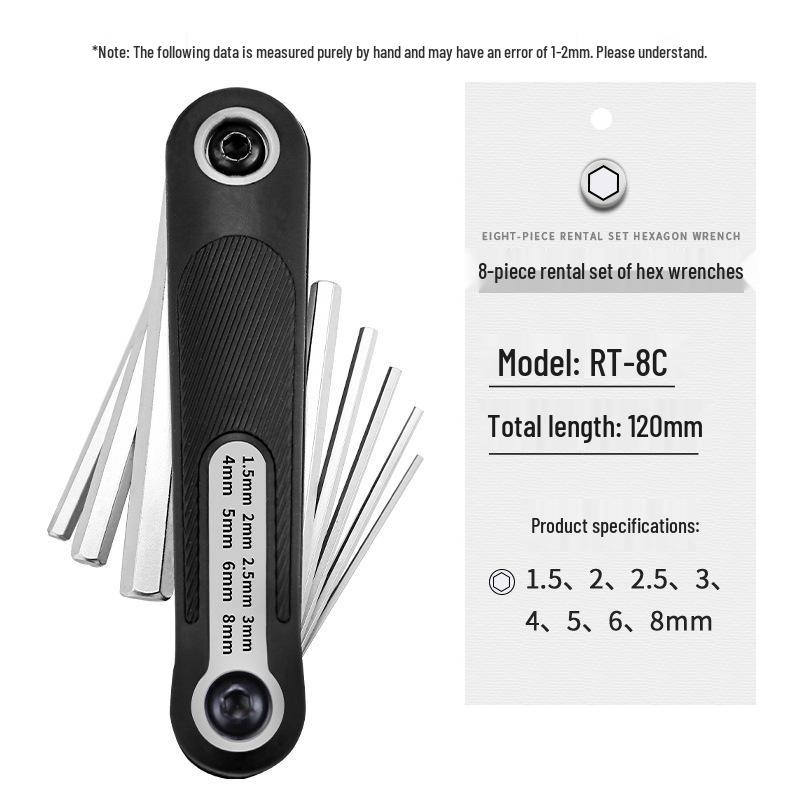 Compact Folding Multi-Tool Set: Metric & Imperial Hex, Torx, Screwdriver