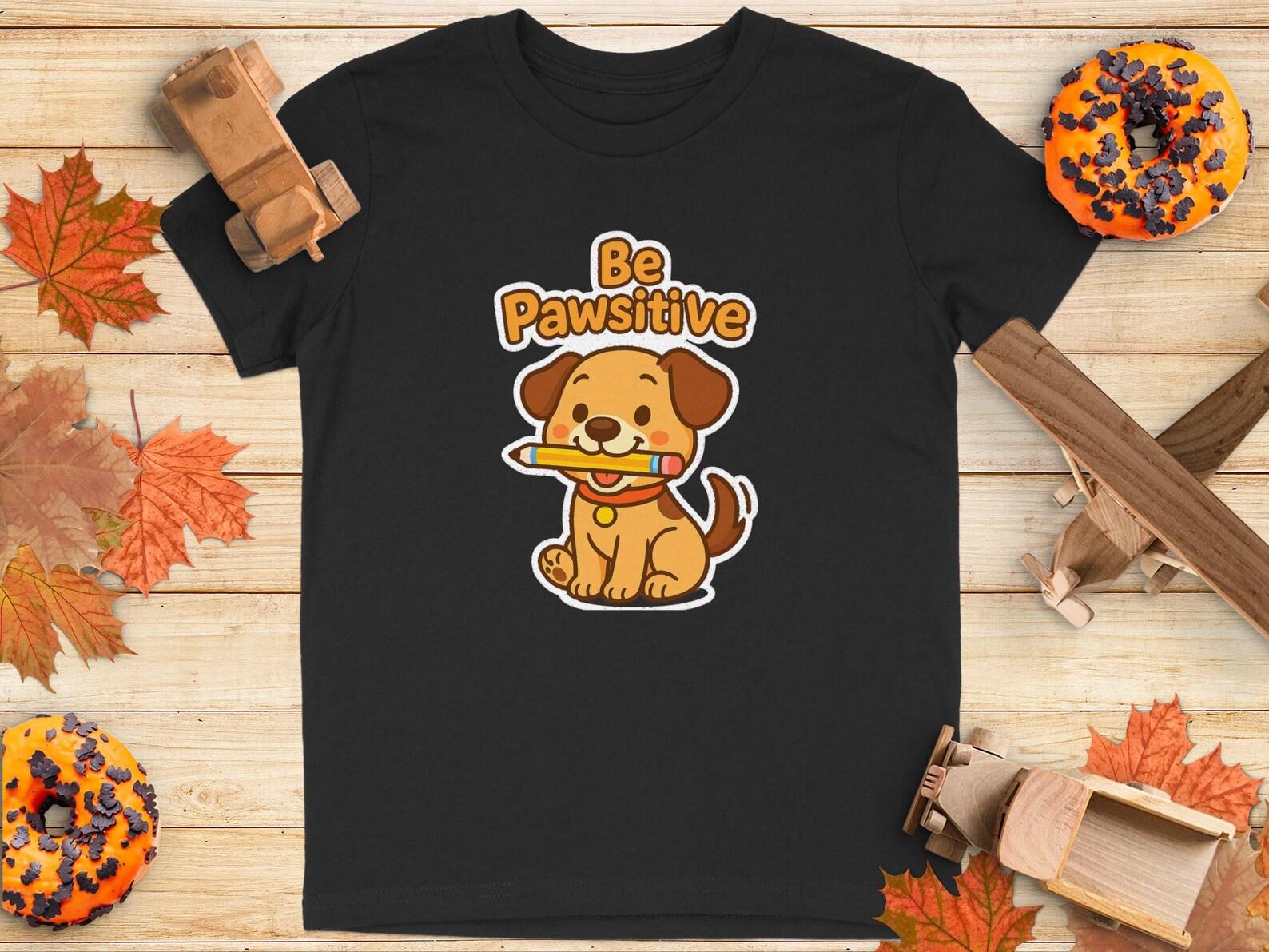 Be Pawsitive Dog T-Shirt, Animal Lover Tee, Back to School * Youth T-Shirt 100