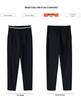 Women's Petite Black High-Waisted Slimming Straight-Leg Autumn Pants