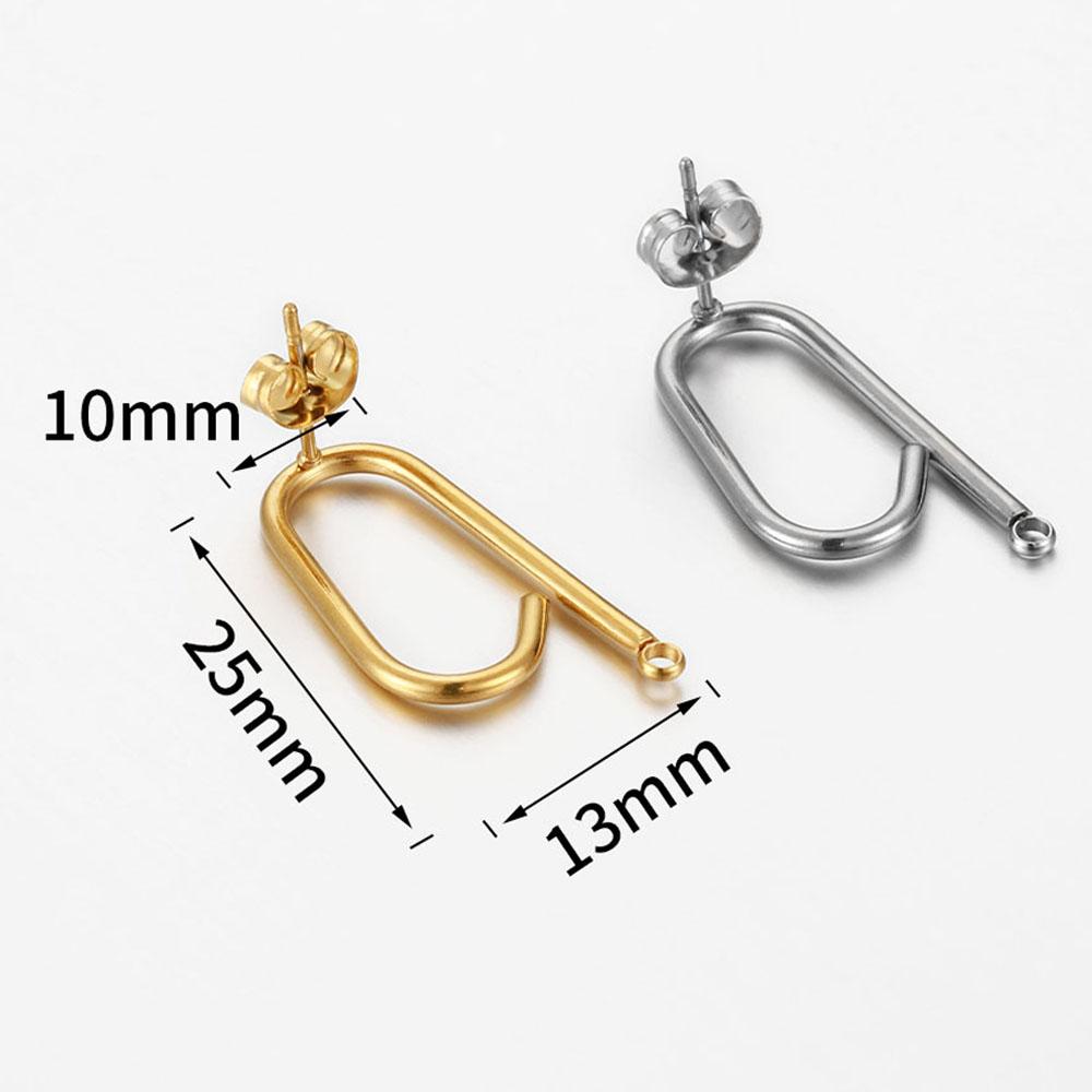10pcs Stainless Steel Earring Studs Earring Post Base Pins With Ear Backs Earplug Base for Earrings Jewelry Making DIY