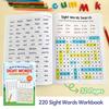 Sight Words Write and Search Game Workbook Preschool English Learning Aids Learn To Read for Beginners Vocabulary Building