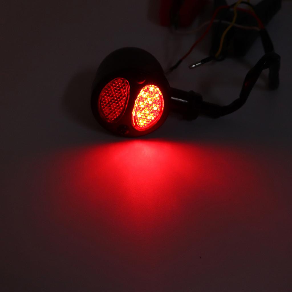 1 Pair Motorcycle LED Turn Signal Light Dual Color Indicator Blinker 12V for Motorbike