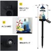 YZYOE Solar Blue and White Lighthouse Atmosphere Garden Decorative Resin Cute House Landscaping Wireless Dusk to Dawn LED Light with Light, Light,