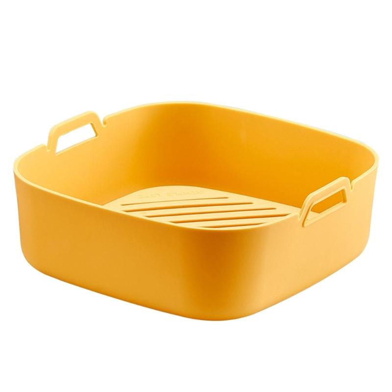 Silicone Air Fryer Tray Round/Square Siliocne Air Fryer Bowl for Air Fryer X3UC