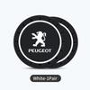 2 szt. mata pod kubek samochodowy materiał PVC wodoodporna miękka i łatwa do czyszczenia antypoślizgowa podstawka pod napoje odpowiednia do samochodów Peugeot