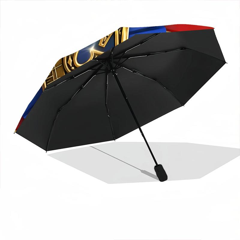 1pc Illuminati All-Seeing Eye Umbrella Portable Folding Umbrella Iron Frame Hole Bone Structure Outdoor Home Umbrella