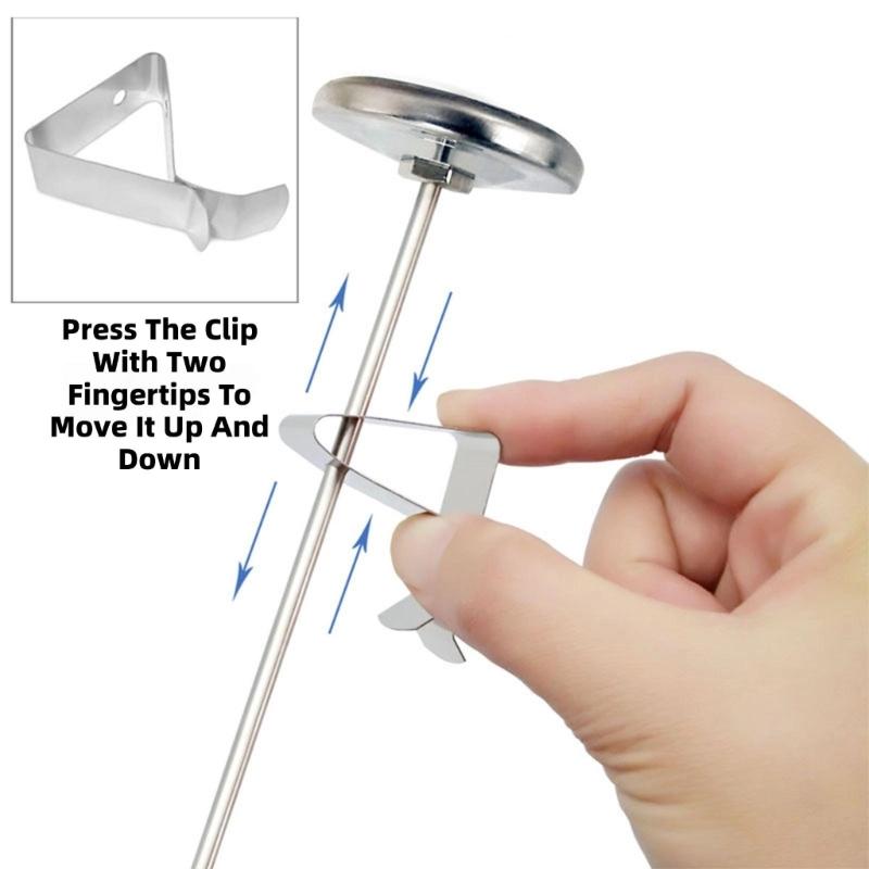 Stainless Steels Food Probe Clip Heat Resistant Professional Thermometers Clamp Temperature Meter Pot Clip Holder