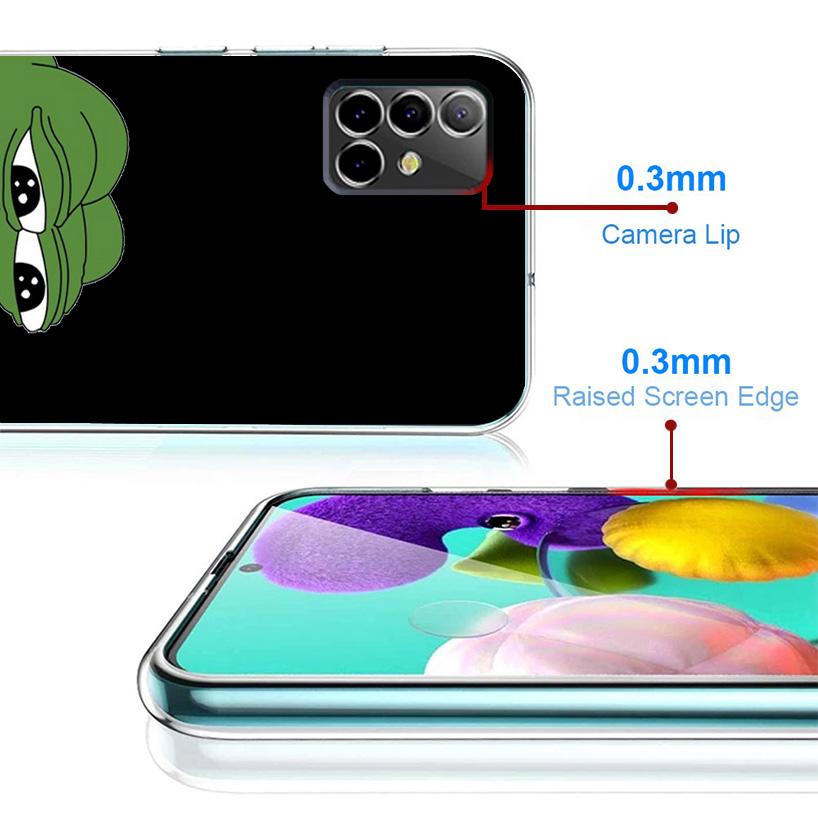 Cute Frogs Party Sad Pepe Phone Case For Samsung Galaxy A17 A16 A15 A14 A13 A57 A56 A55 A54 A53 A37 A36 A35 A34 A33 A26 A25 A24