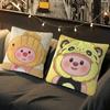 P-Pororos Cute L-Loopy Pillow Case Removable Washable Cushion Cover – All-Season Soft Linen