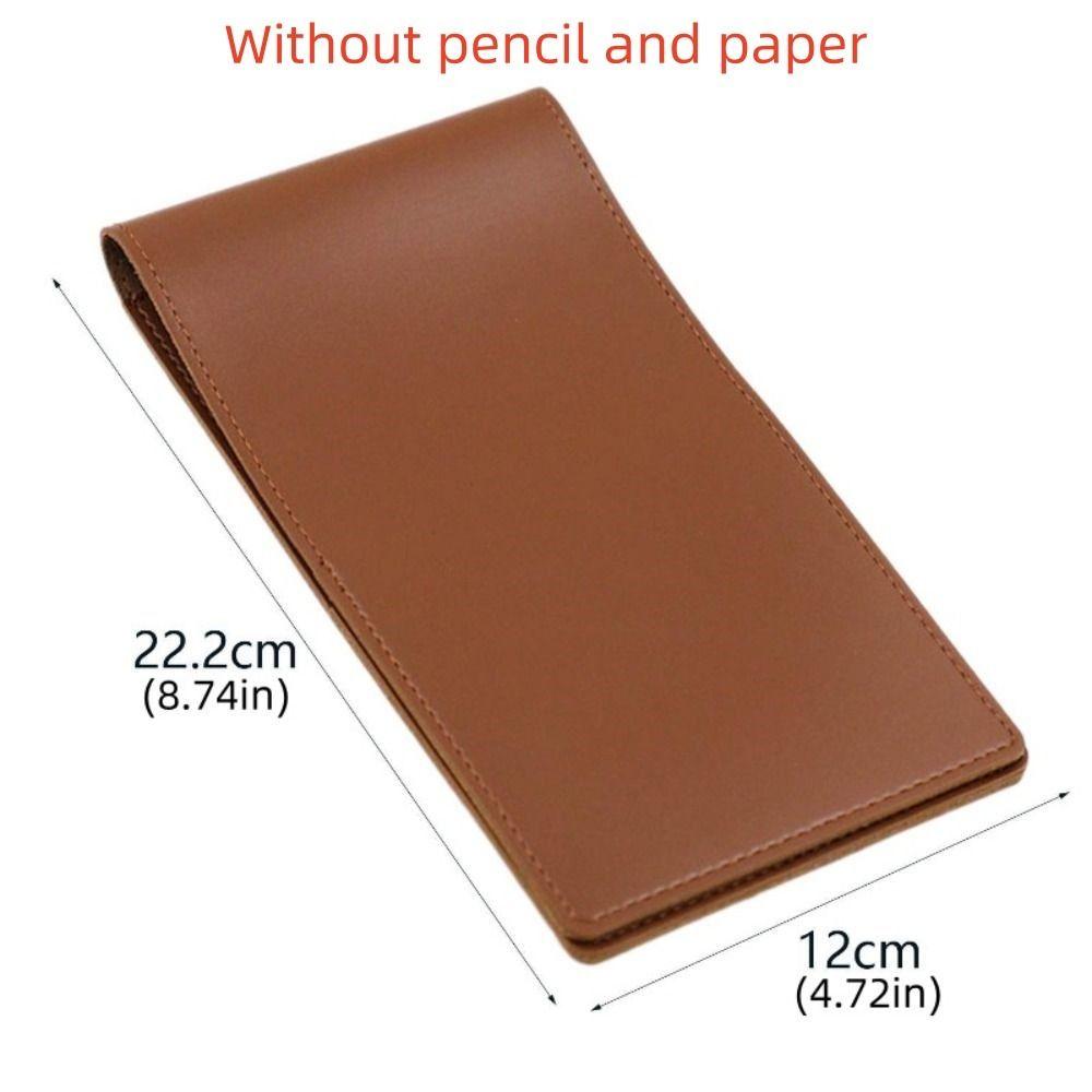PU Leather Golf Score Book Black Brown Yardage Book Golf Scorecard Holder Compact Lightweight Score Notebook Golf Outdoor Sports 5