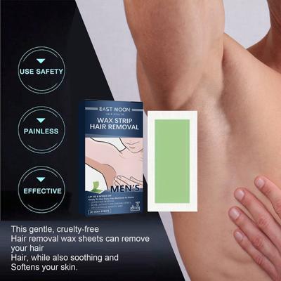 Hair Removal Wax Paper Painless Arm Underarm Leg Permanent Hair Growth Inhibition Mild Non Irritating Men Depilatory Wax Strip