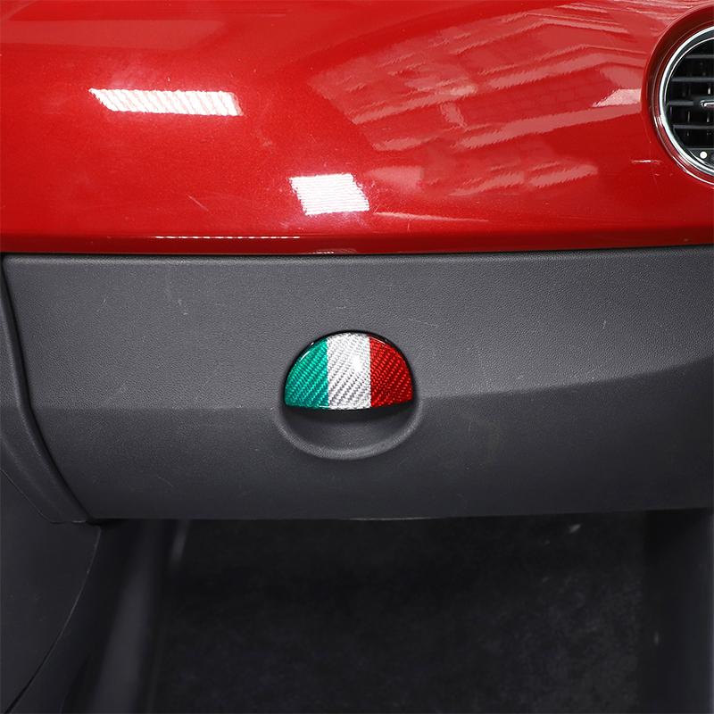 For Fiat 500 2007-2026 Real Carbon Fiber Car Glove Box Switch Cover Trim Interior Car Accessories