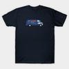 Men Black Print T-shirt Wsqk 94.5 Fm The Squawk Retro Van No-Cut Transfer Paper Print Cotton Tshirt