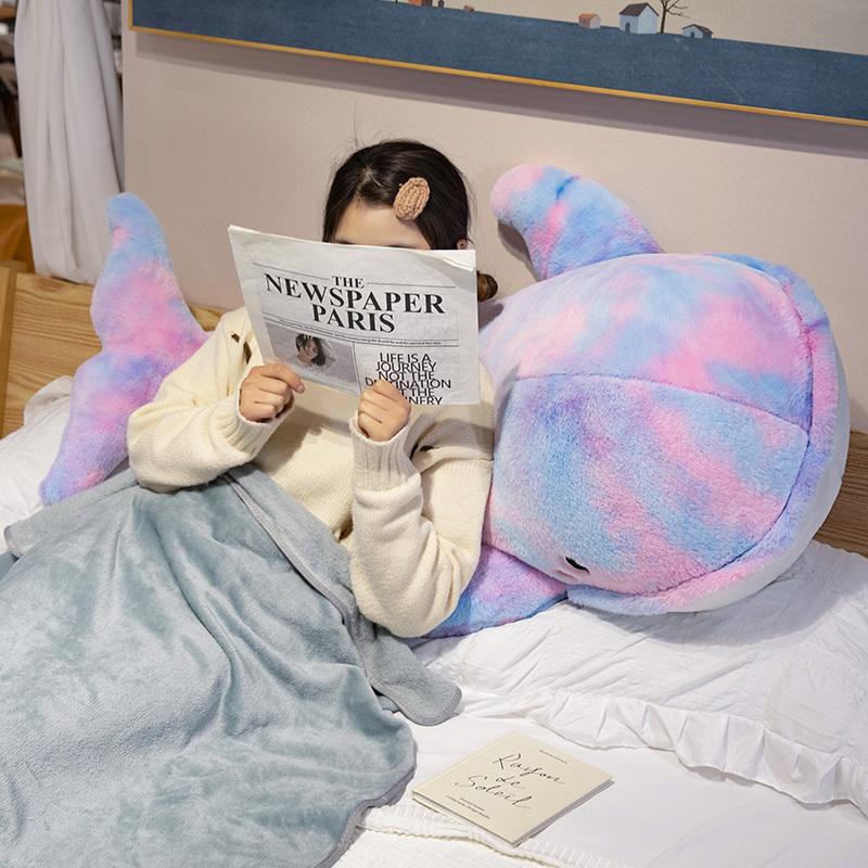 Cute Whale Plush Toys Lovely Soft Stuffed Cartoon Doll Pillow Funny Animals Sofs Home Decoration Sleeping Pillow Birthday Gifts