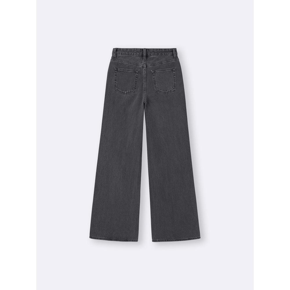 Gu By Uniqlo Baggy Flare Jeans+ec  Length 81.0 Cm 