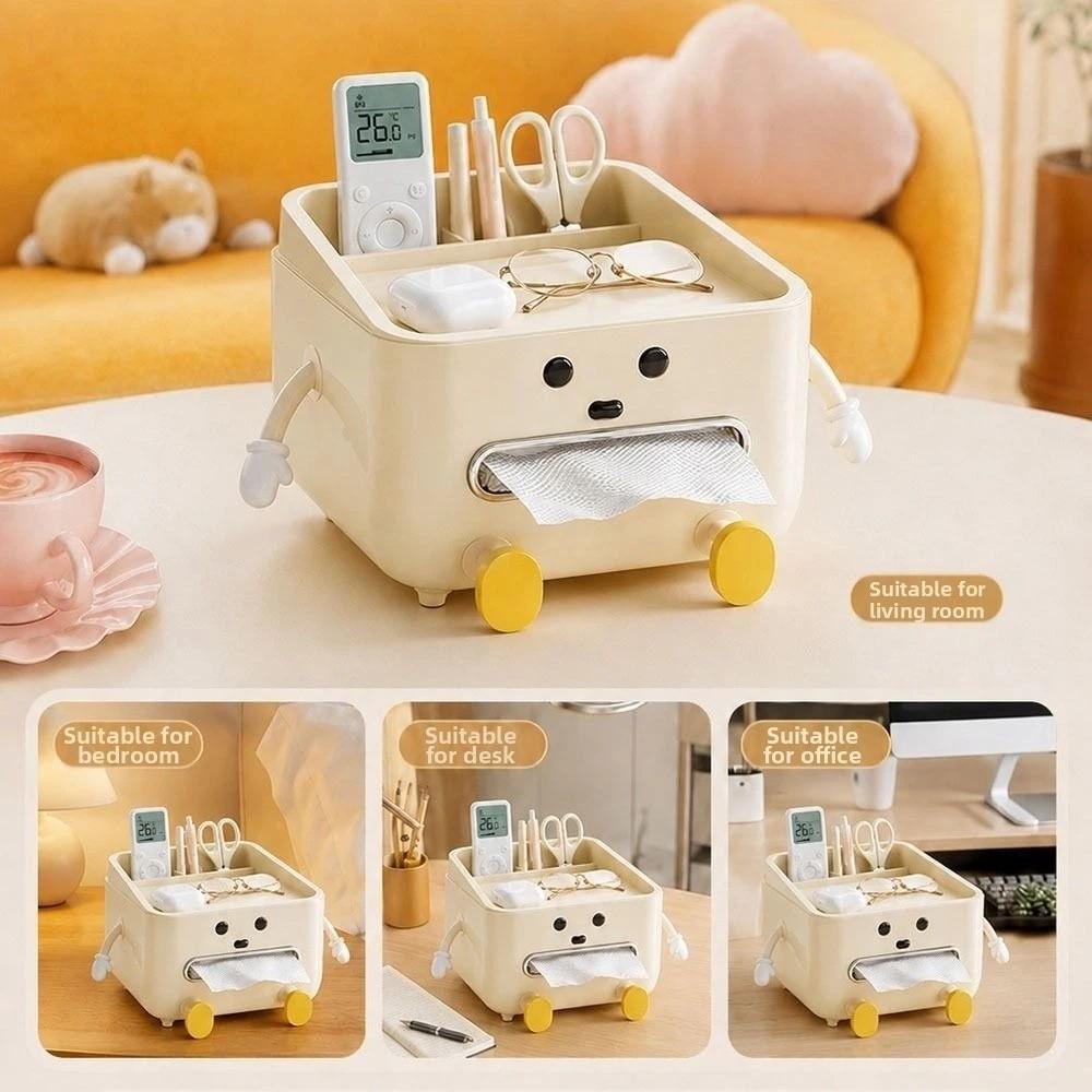 Dustproof Tissue Box with Lid Tissue Dispenser Storage Box Paper Towel Box Desktop