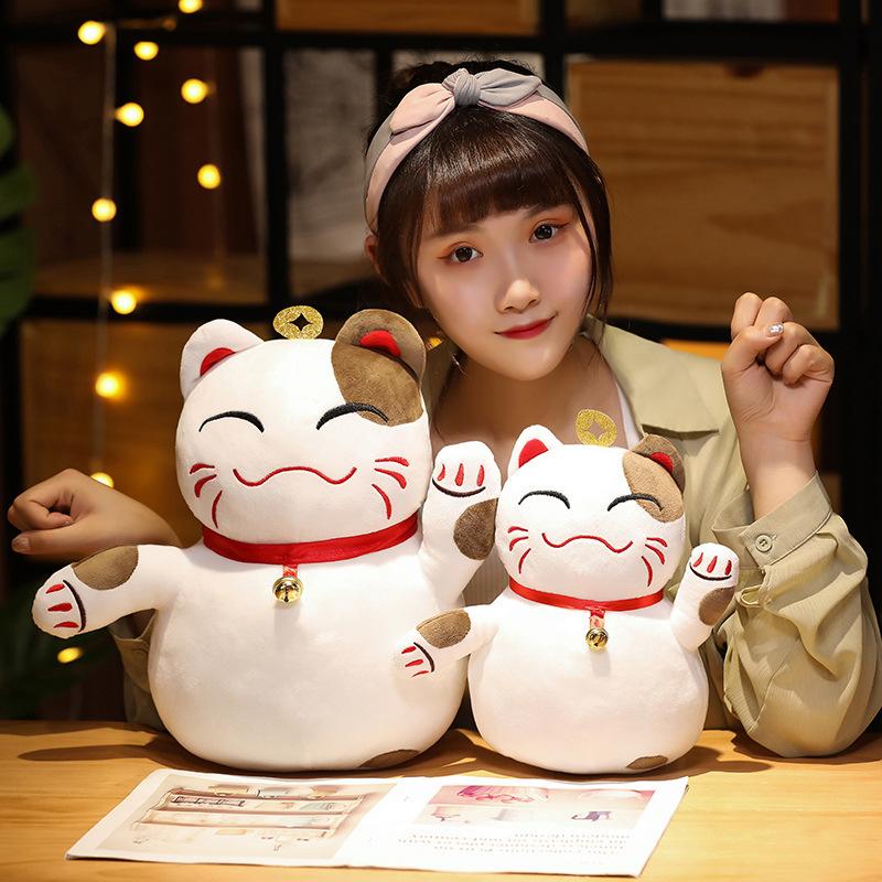 Cute Lucky Cat Doll Plush Toy Kitten Doll Children Sleeping Pillow Boy Soothing Ragdoll