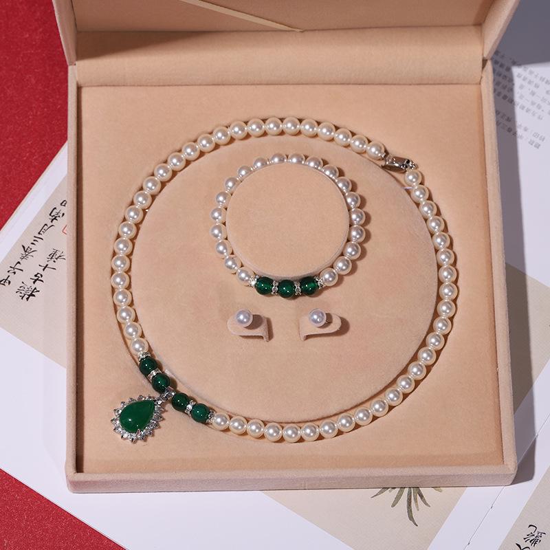 Elegante Collana di Perle di Conchiglia Profonda - Perfetto Regalo per la Festa della Mamma